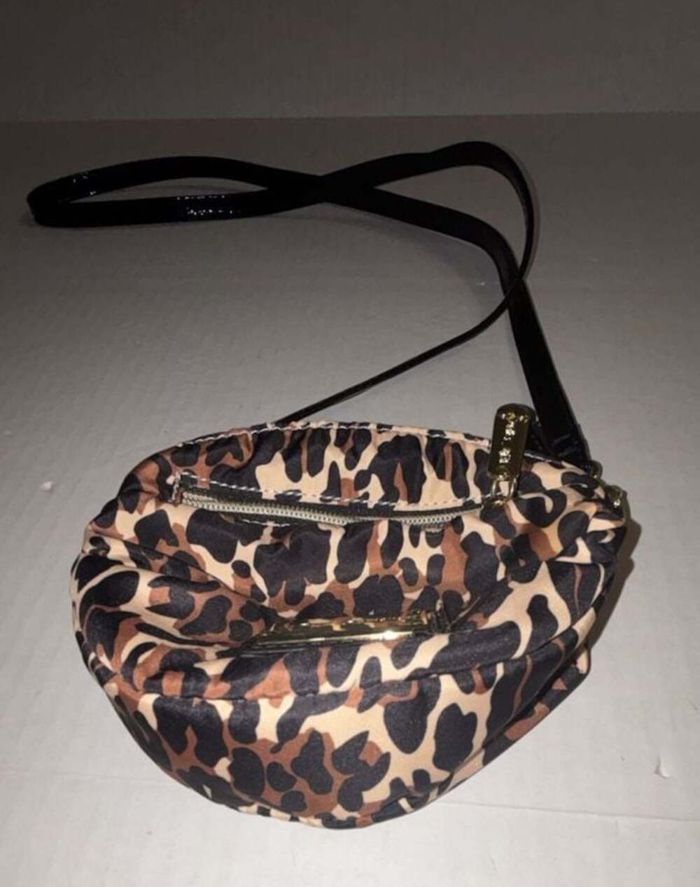 Betsey Johnson Cheetah Print Nylon Mini Crossbody Bag